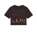 armani exchange t shirt donna marrone 9120927
