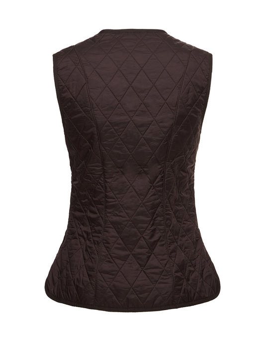 Barbour Gilet Imbottito Donna Fleece Betty Marrone scuro