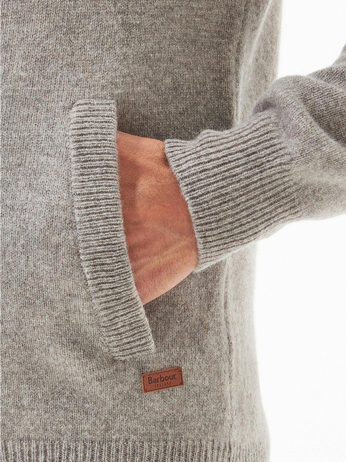 Barbour Cardigan Uomo Essential Stone