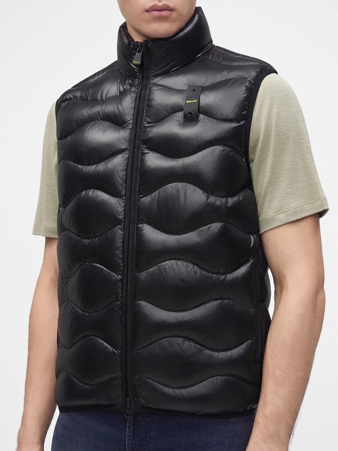Blauer Gilet Imbottito Uomo Danny Nero