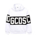 gcds felpa cappuccio uomo felpa con cappuccio band logo bianco ottico 9922696