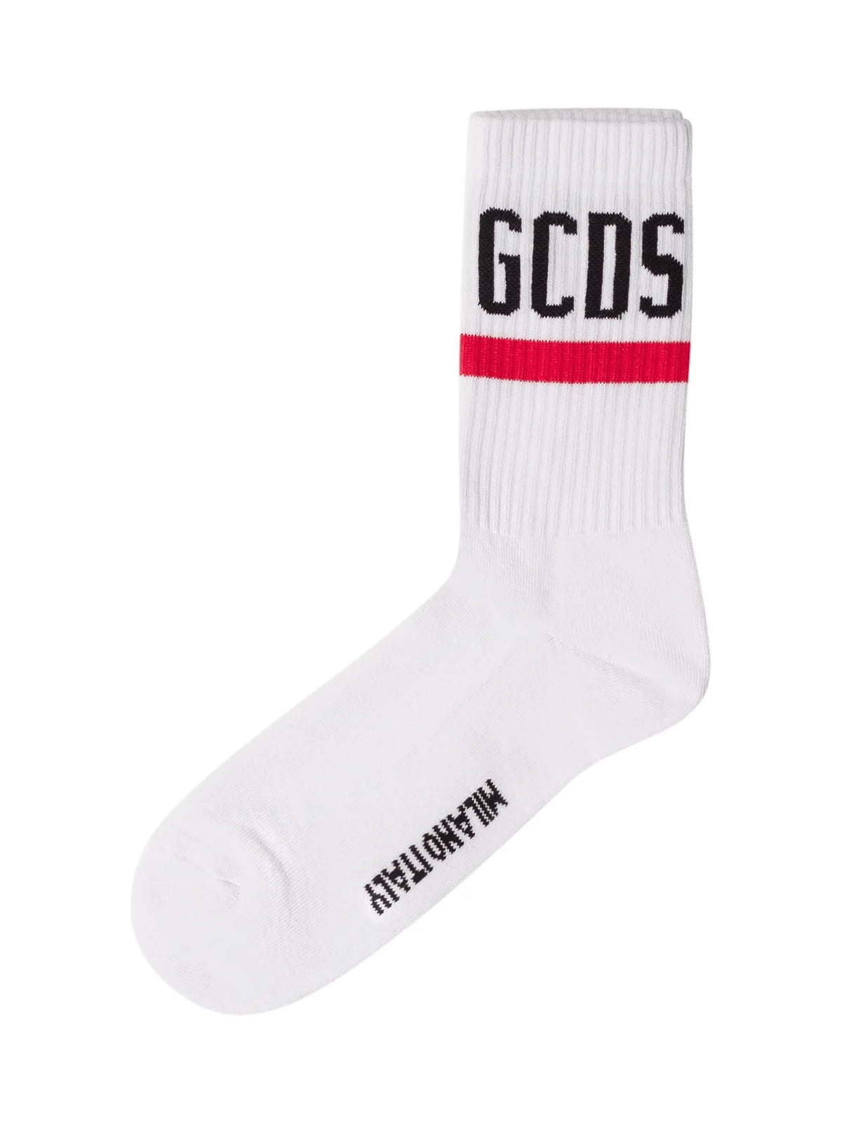 GCDS Calzini Unisex Bianco ottico