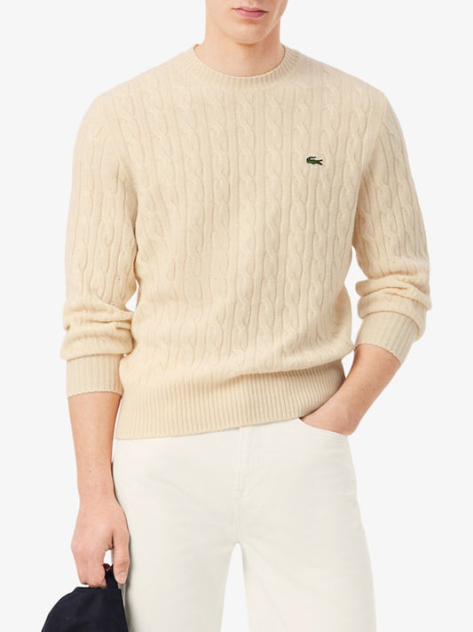 Lacoste Maglione Uomo Bianco panna