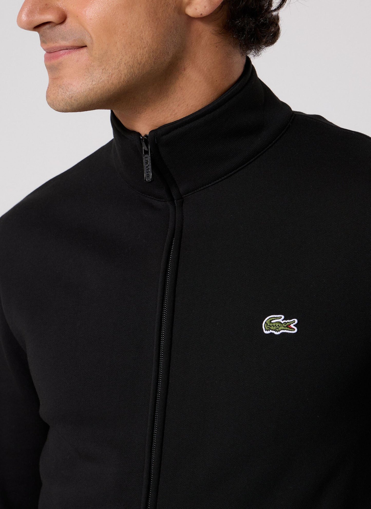 Lacoste Felpa con Zip Uomo Nero