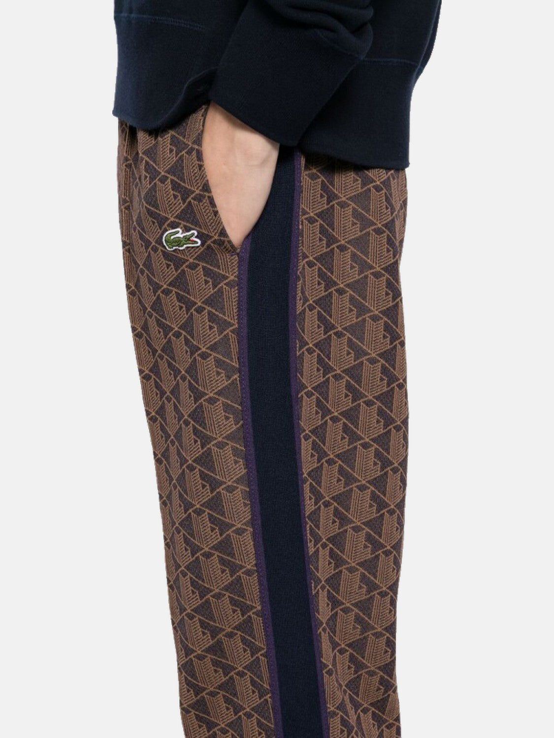 Lacoste Pantalone Tuta Uomo Marrone scuro