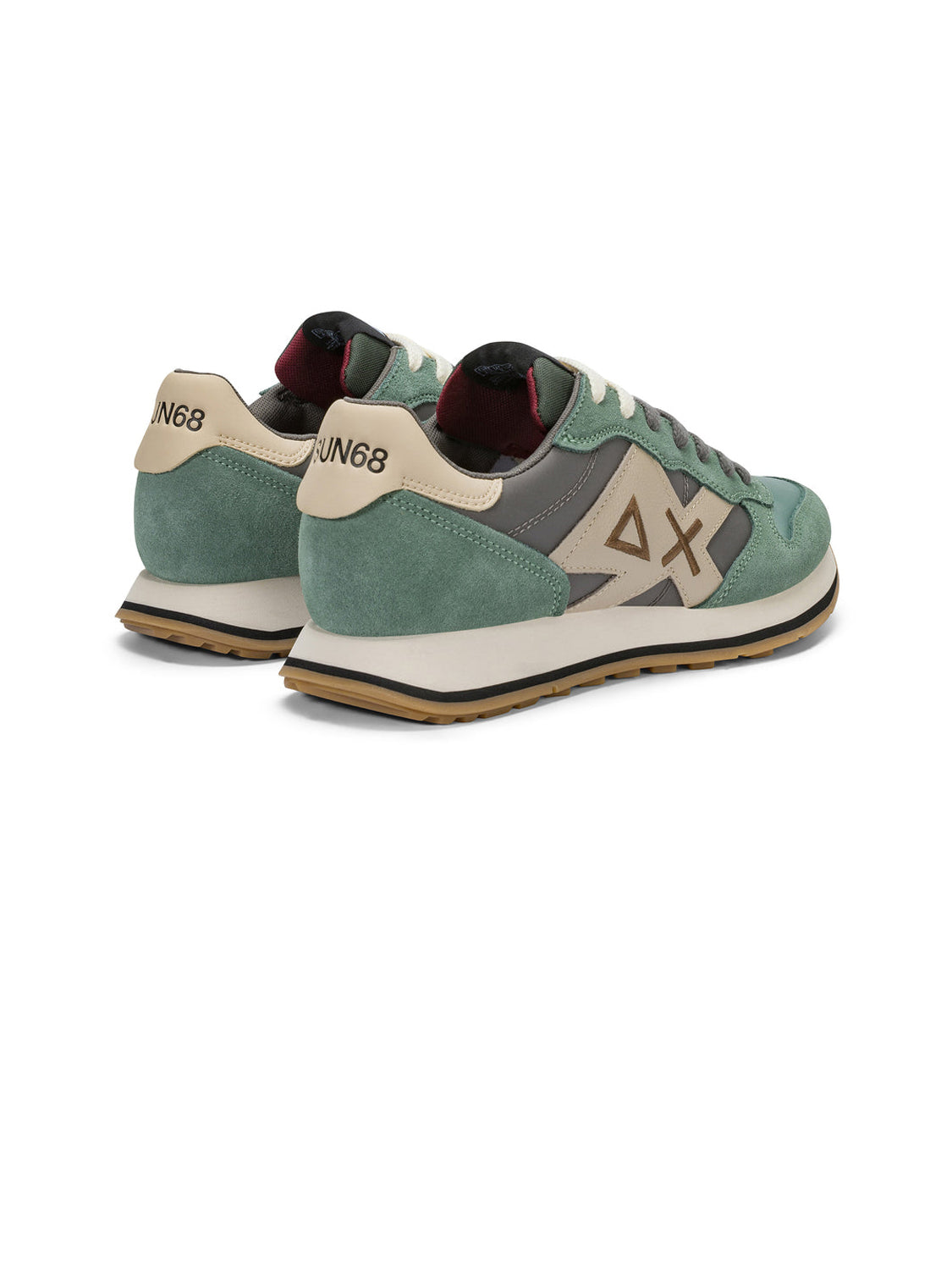 Sun68 Sneakers Uomo Jaki 2.0 Bicolor Verde salvia