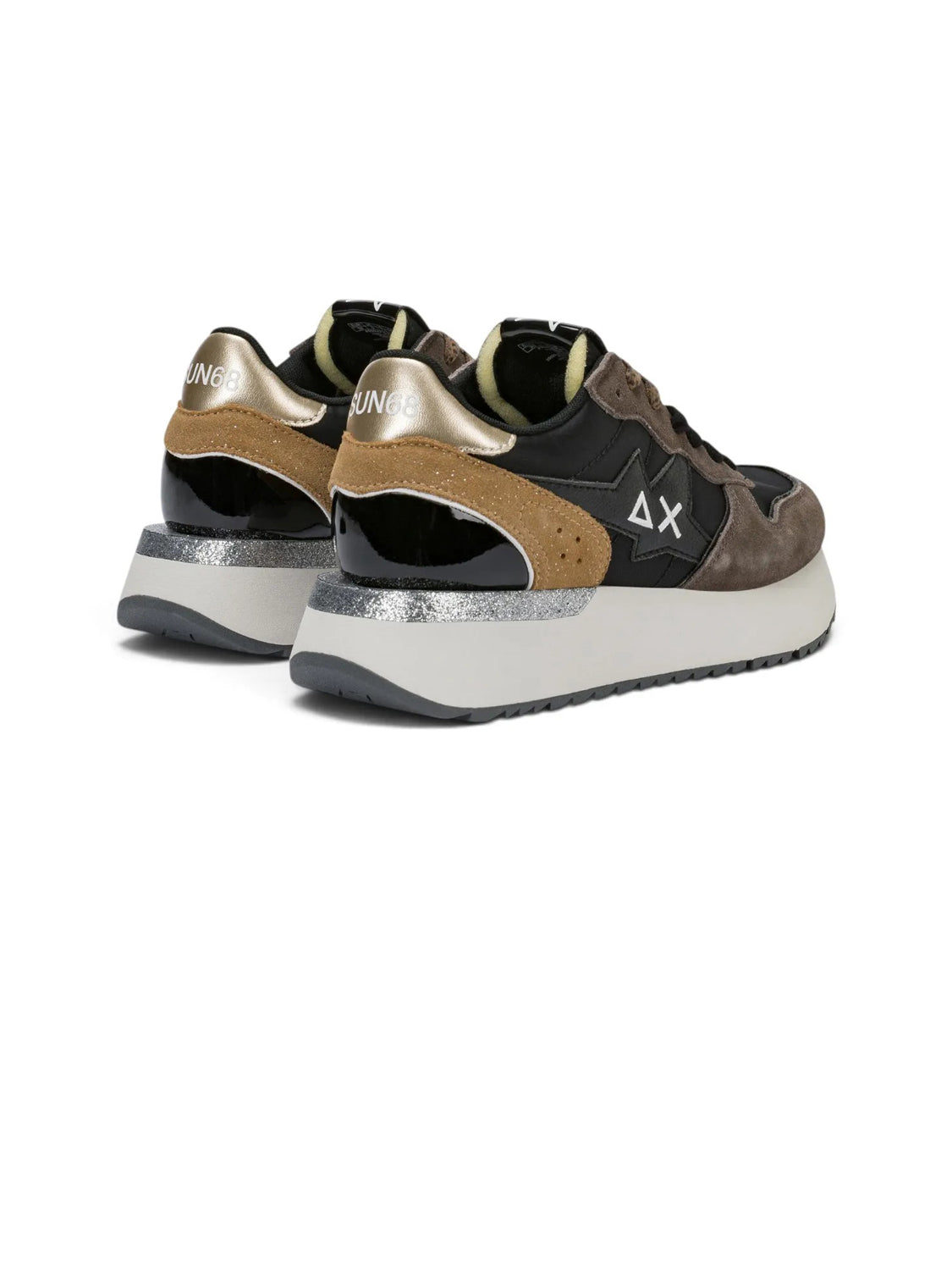 Sun68 Sneakers Donna Big Stargirl Mix Mat Nero