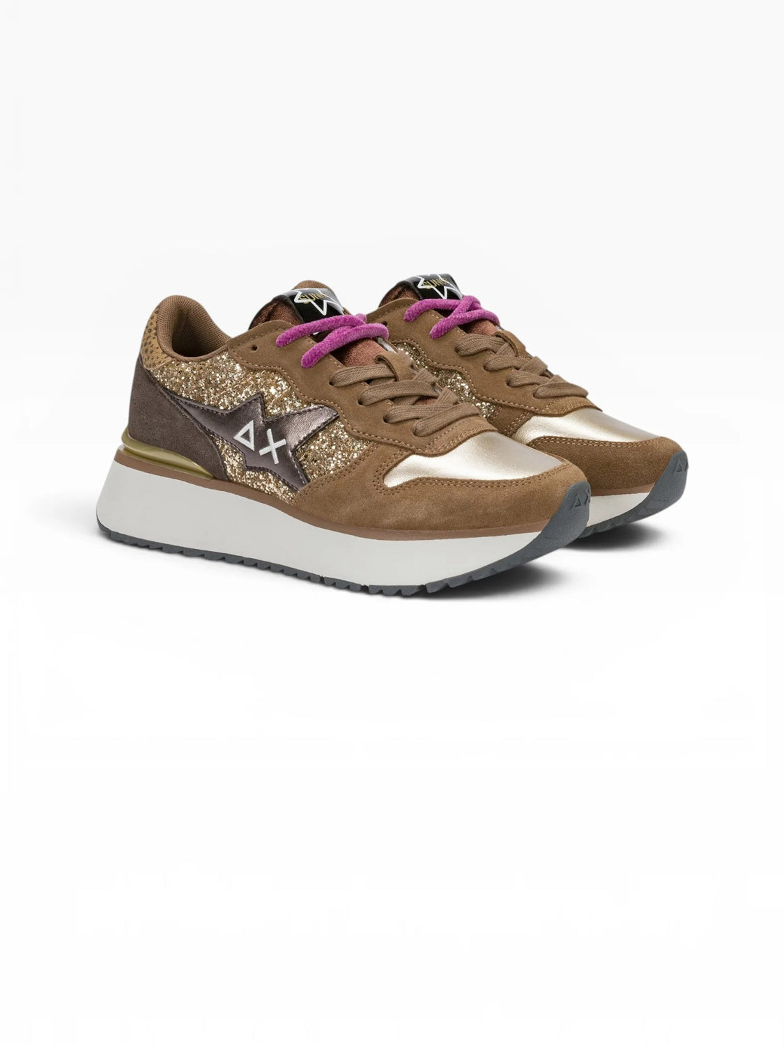 Sun68 Sneakers Donna Big Stargirl Glitter Oro