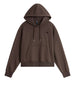 the north face felpa cappuccio donna boxy os marrone 8804730
