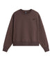 the north face felpa girocollo donna ess boxy crew marrone 6579882