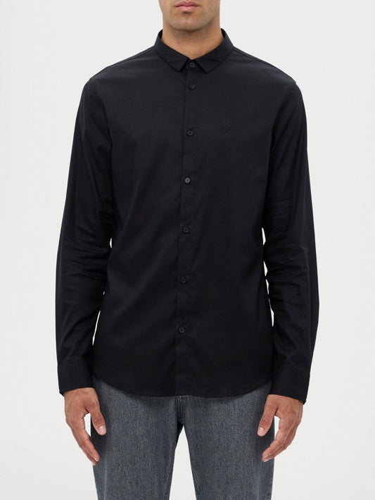 Camicia Casual Uomo Nero