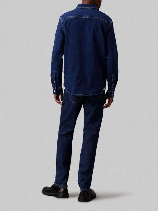 Camicia Casual Uomo Blu