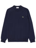 uomo lacoste pullover uomo ah3225 blu ah3225 6904400