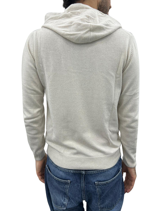 Maglia Uomo cappuccio Beige