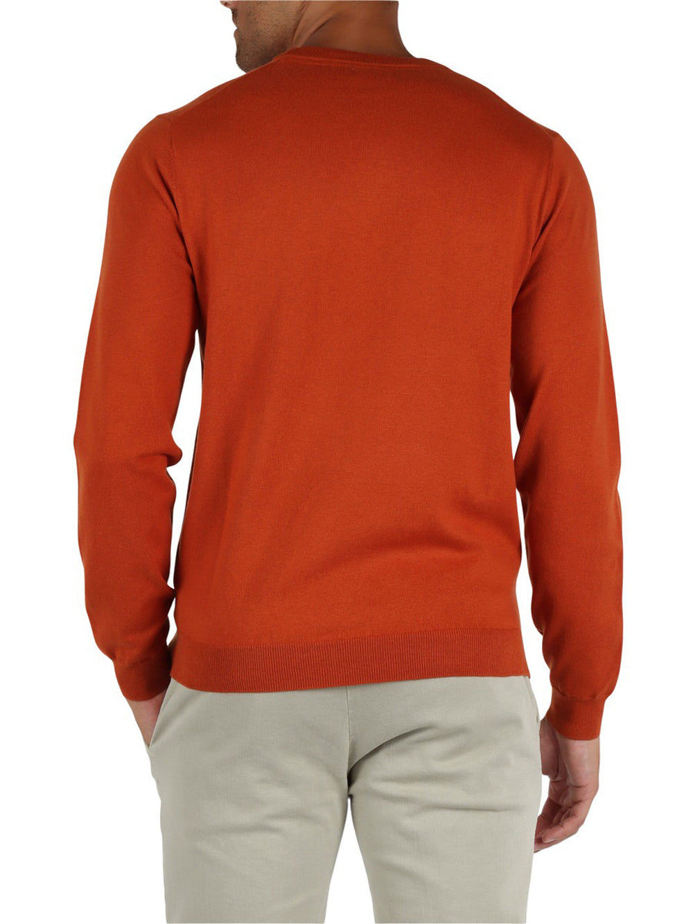 Maglia Uomo Round Solid Marrone