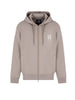 armani exchange felpa con zip uomo xm000371 beige 9148945