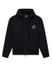 armani exchange felpa con zip uomo xm000371 nero 6924098