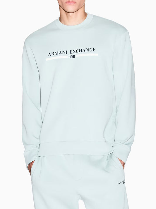 Felpa Girocollo Uomo Blu