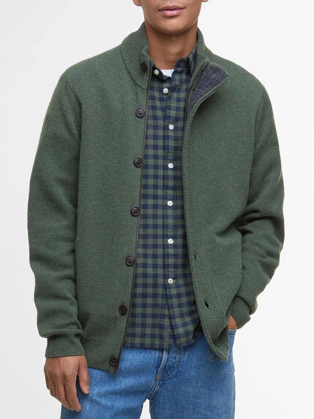 Giacca Uomo Essential Patch Zip Verde