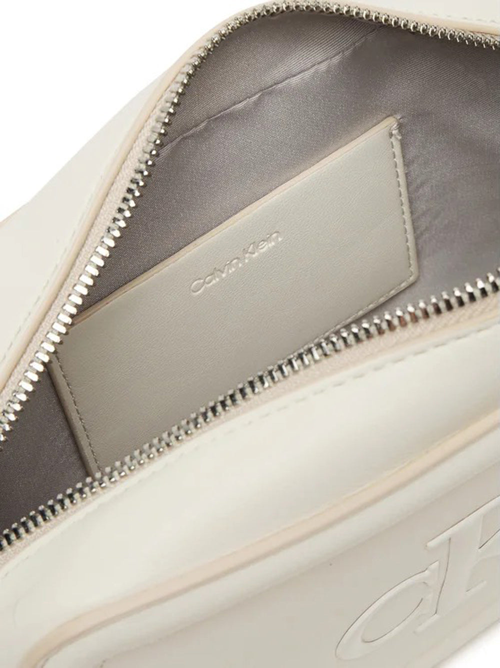 Calvin Klein Borsa a Spalla Donna Bold Camera Bag Bianco ottico