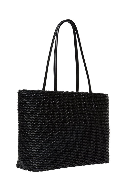 Calvin Klein Borsa a Mano Donna Pleated Tote Nero