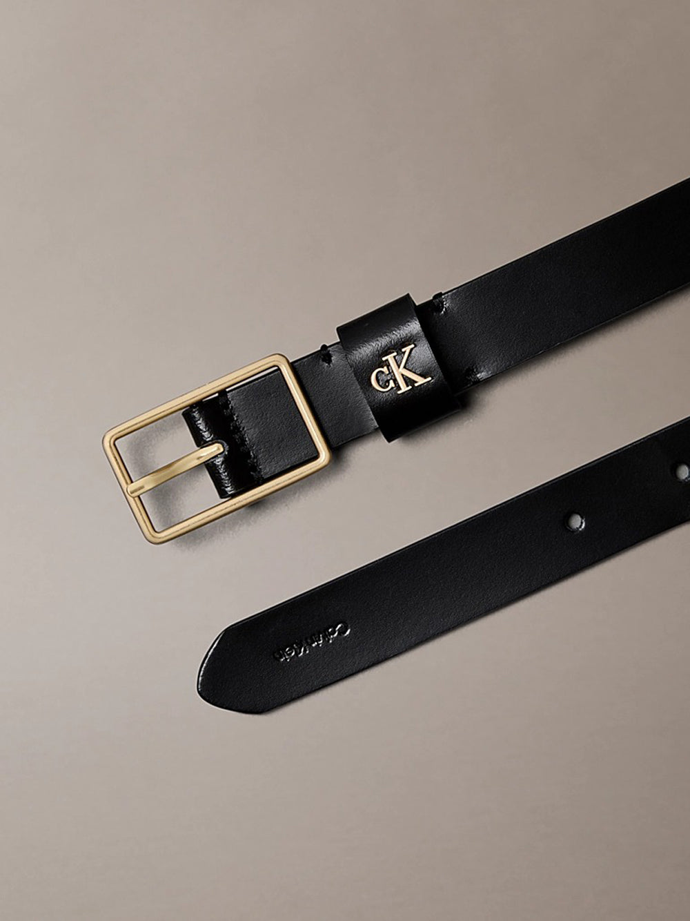 Calvin Klein Cintura Donna Square Buckle 25Mm Nero