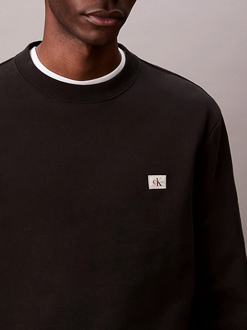 Calvin Klein Felpa Girocollo Uomo LV04RC273G Nero