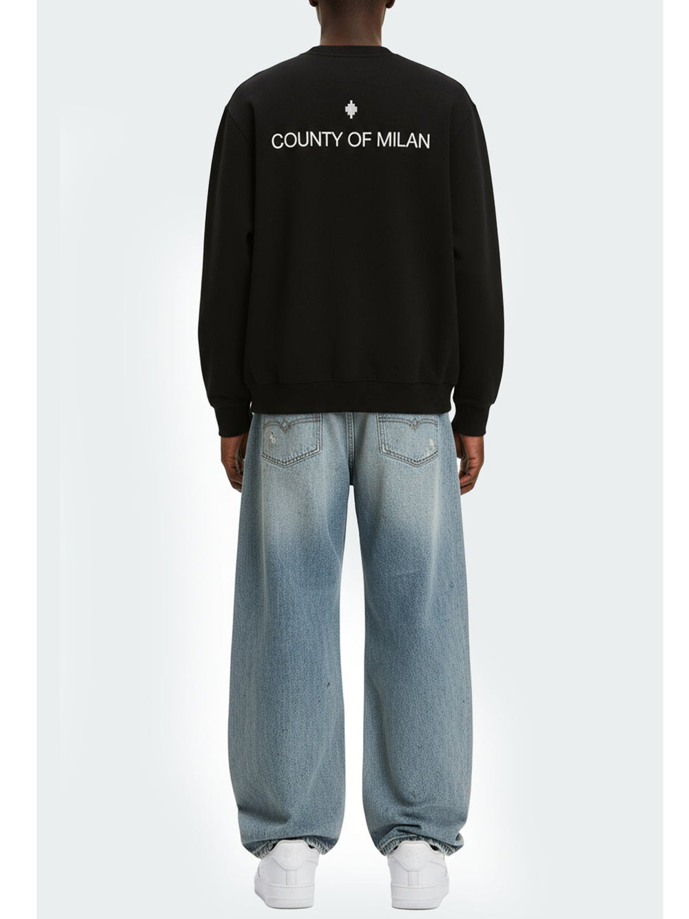 County of Milan Felpa Girocollo Uomo F5CAMASW010 Nero