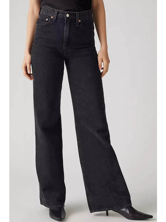 Levi's Jeans Slim Donna Ribcage Wide Leg Jeans Nero
