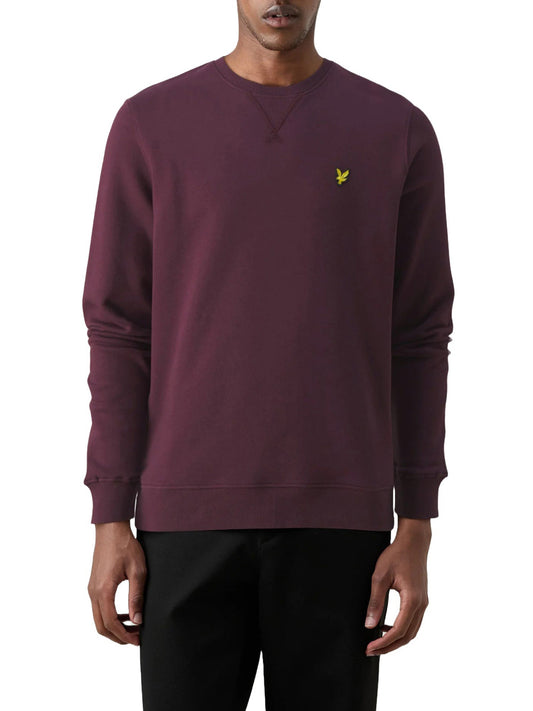 Lyle & Scott Felpa Girocollo Uomo Bordeaux