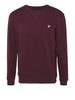 lyle scott felpa girocollo uomo bordeaux 350185