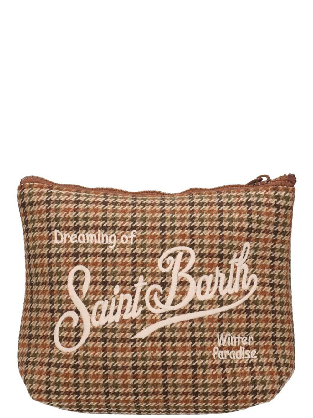MC2 Saint Barth Borsa Pochette Unisex Aline Wool Marrone