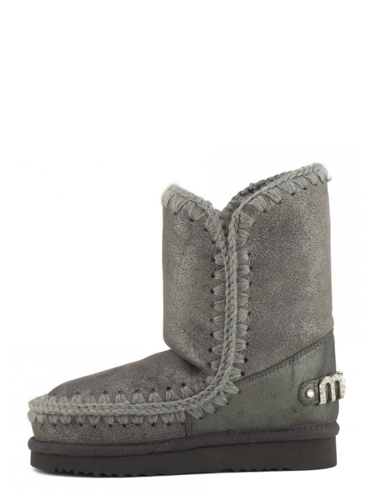 MOU Stivaletti Donna Eskimo 18 Rhinestones Grigio Scuro