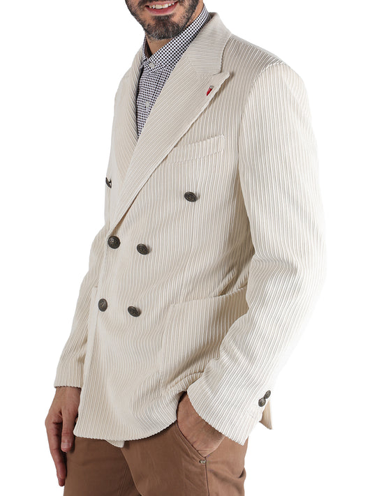 Mulish Giacca Uomo doppio petto Panna