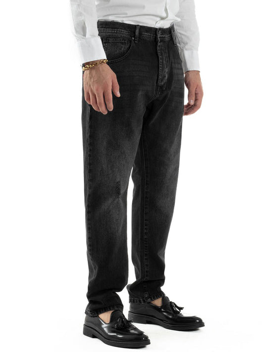 Over-D Jeans Slim Uomo Nero