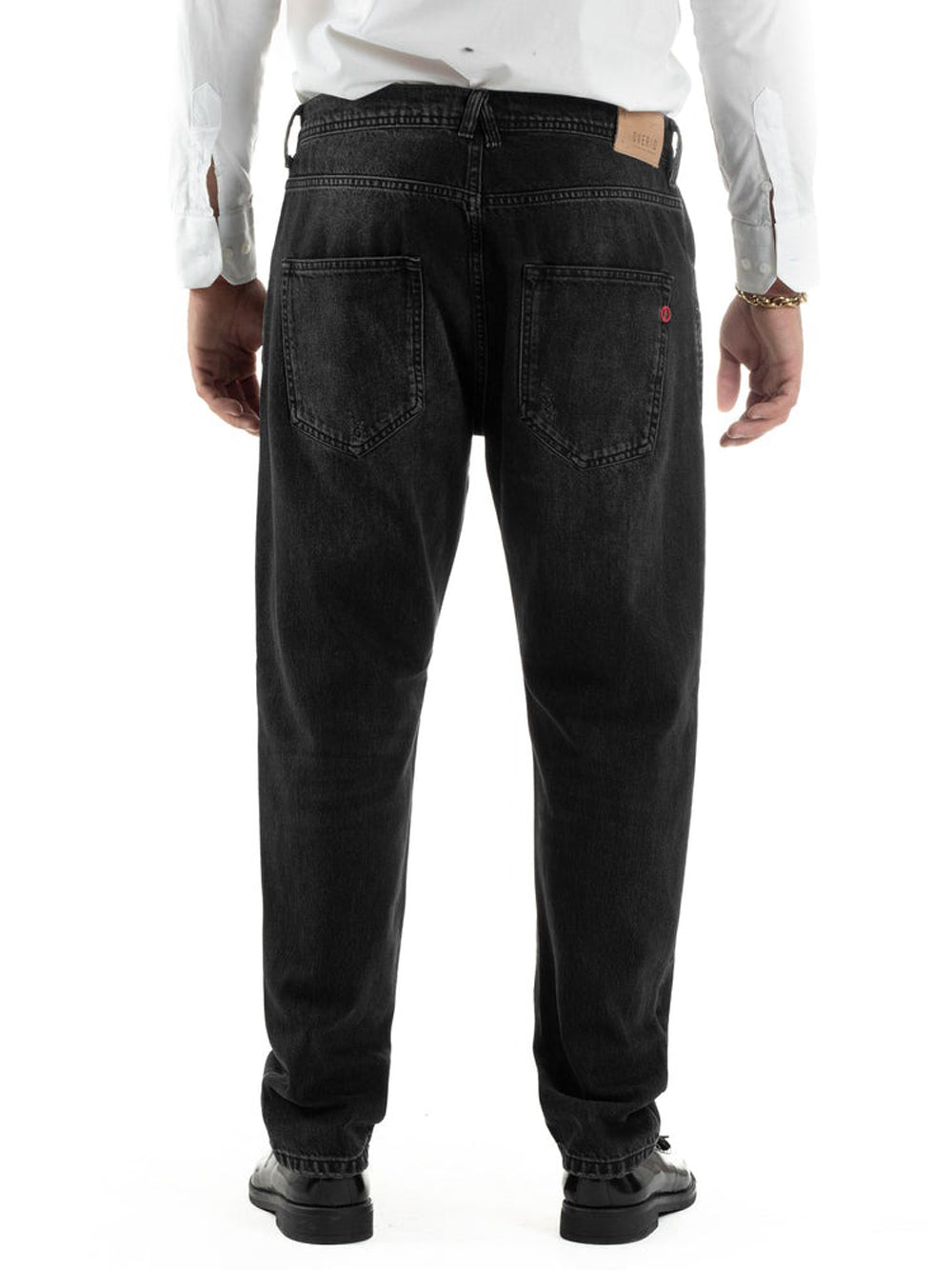 Over-D Jeans Slim Uomo Nero