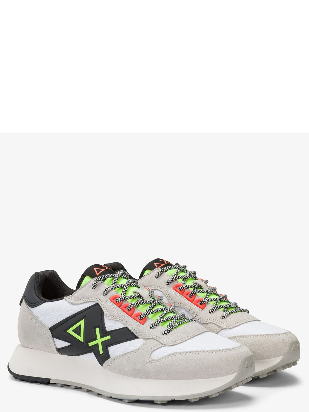 Sun68 Sneakers Uomo Jaki 2.0 Fluo Bianco