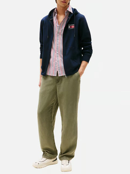 Tommy Hilfiger Felpa con Zip Uomo MW0MW39691 Blu