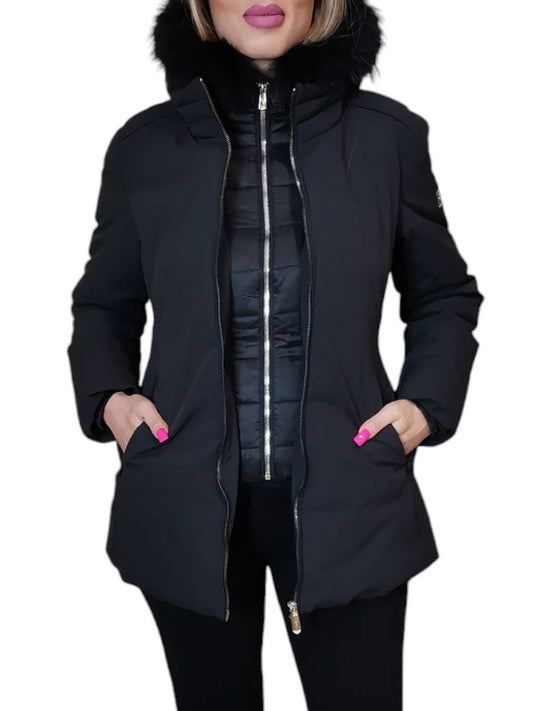 YES ZEE Cappotto Donna Nero