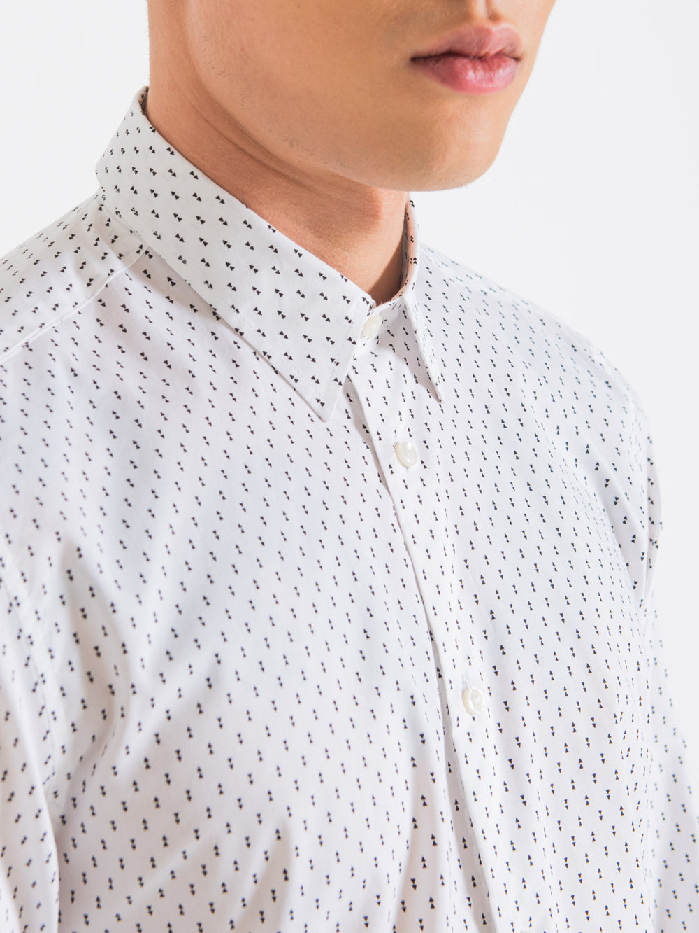 Camicia Casual Uomo Napoli Slim Fit Bianco