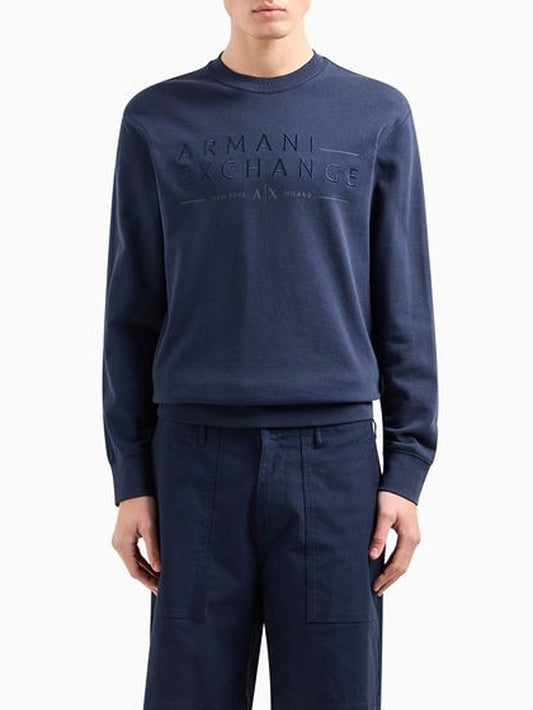 Felpa Girocollo Uomo Blu