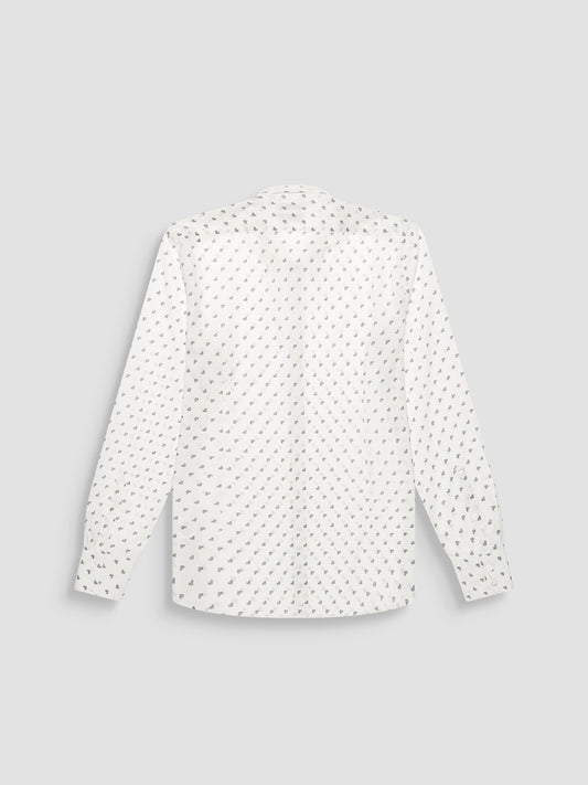 Camicia Casual Uomo Napoli Slim Fit Bianco