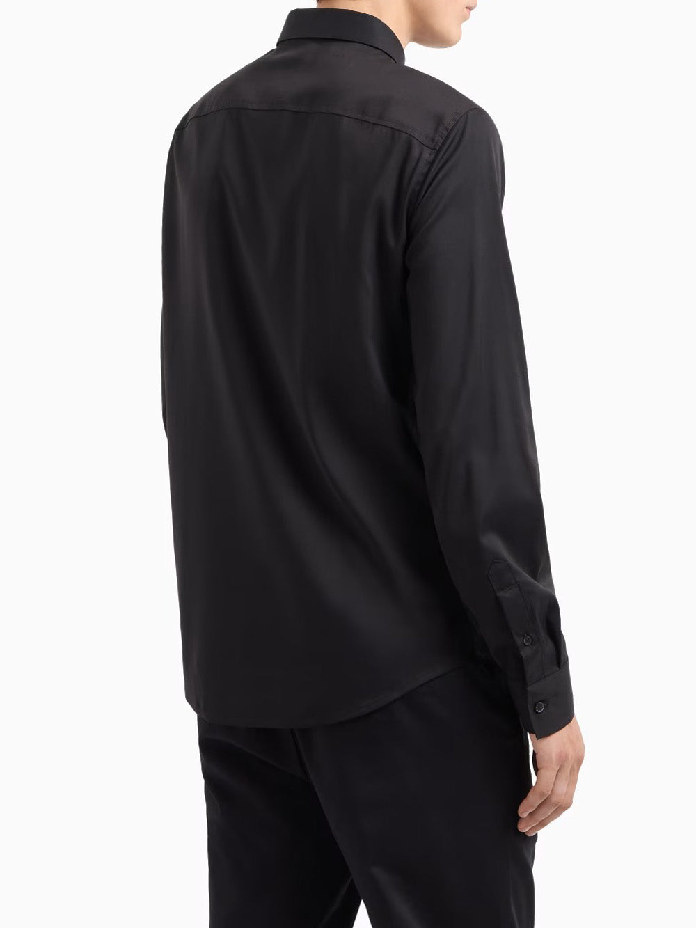 Camicia Elegante Uomo Nero