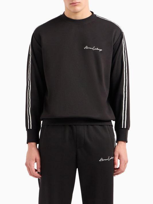 Felpa Girocollo Uomo Nero