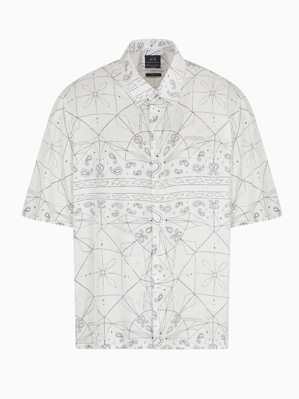 Camicia Maniche Corte Uomo Bianco