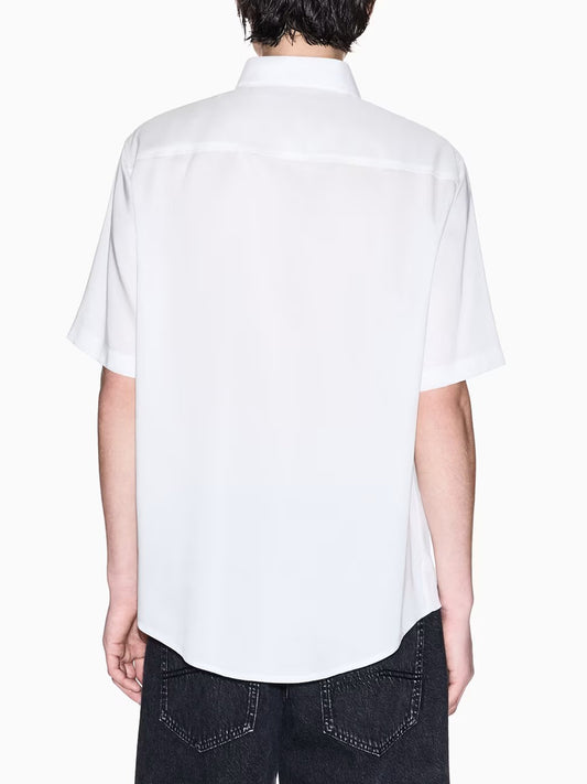 Camicia Maniche Corte Uomo Bianco