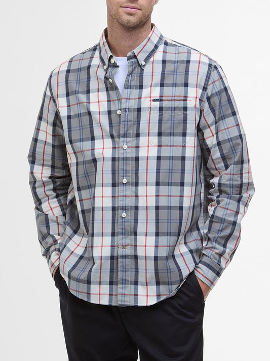 Barbour Camicia Uomo Laggon Tartan Blu