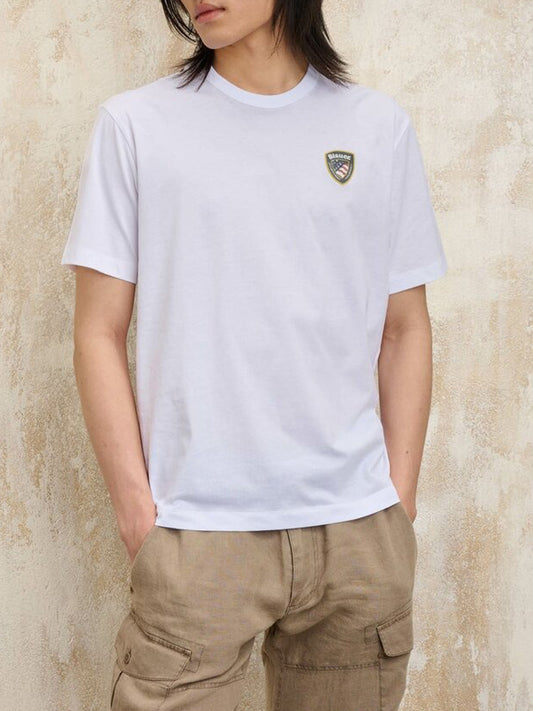 Blauer T-shirt Uomo 25SBLUH02194004547 Bianco