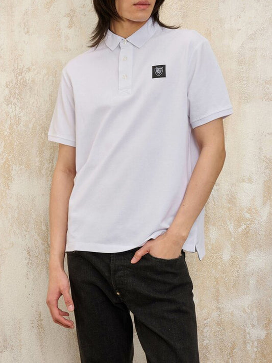 Blauer Polo Uomo 25SBLUT02309007125 Bianco