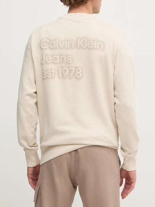 Felpa Girocollo Uomo Bianco